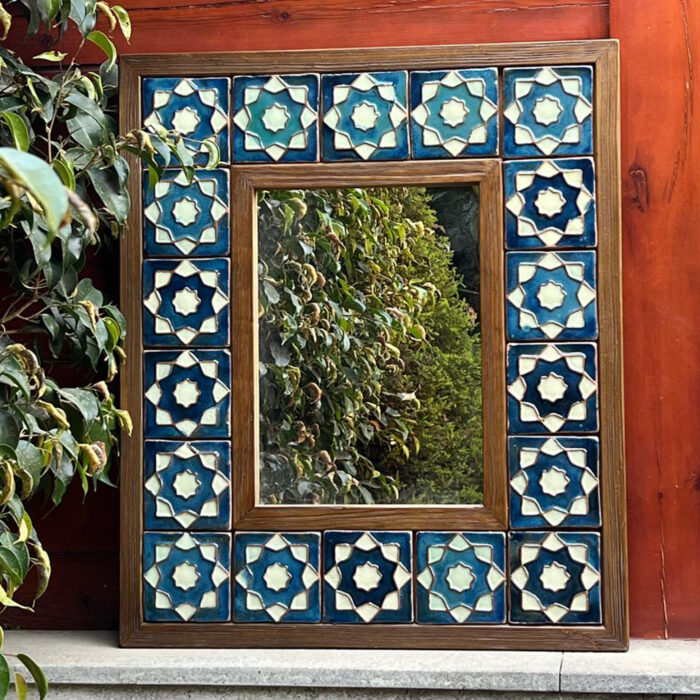 KHATM MIRROR (Dark blue and white)
