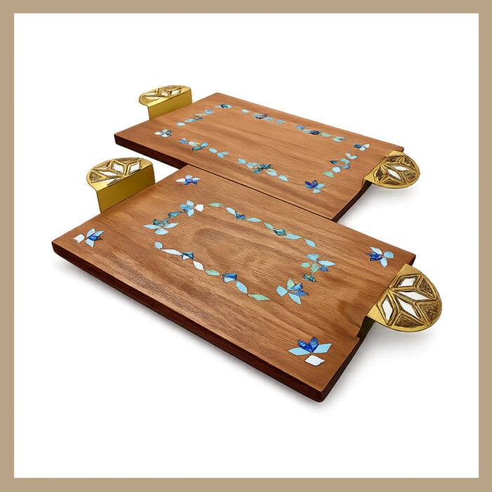 TEAK WOOD TRAYS - RECTANGULAR SHAPE